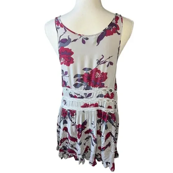 Free People Intimately Free People Slip Dress Floral Voile and Lace Trapeze boho - Picture 4 of 7
